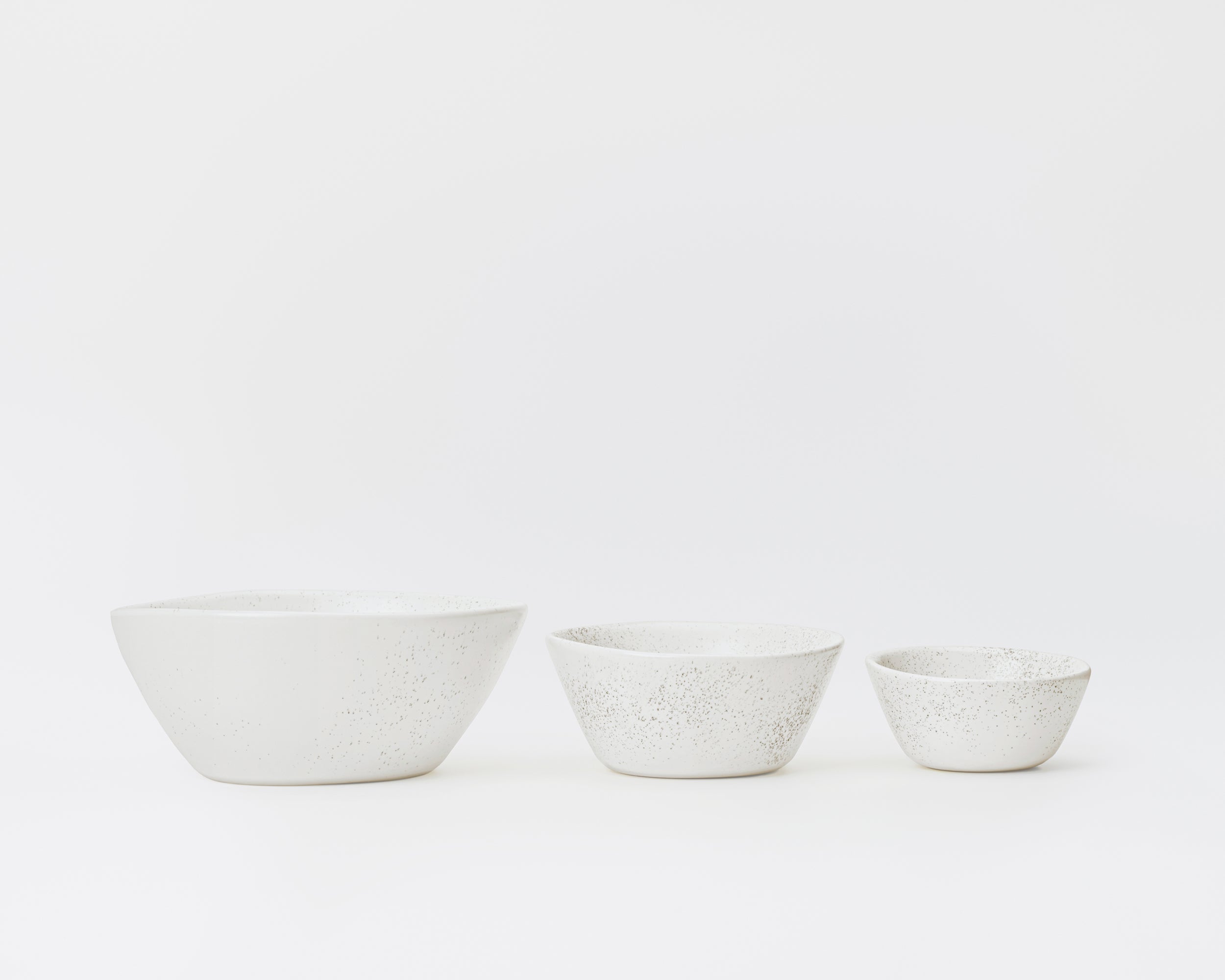 Three Piece Nested Porcelain Bowl Set