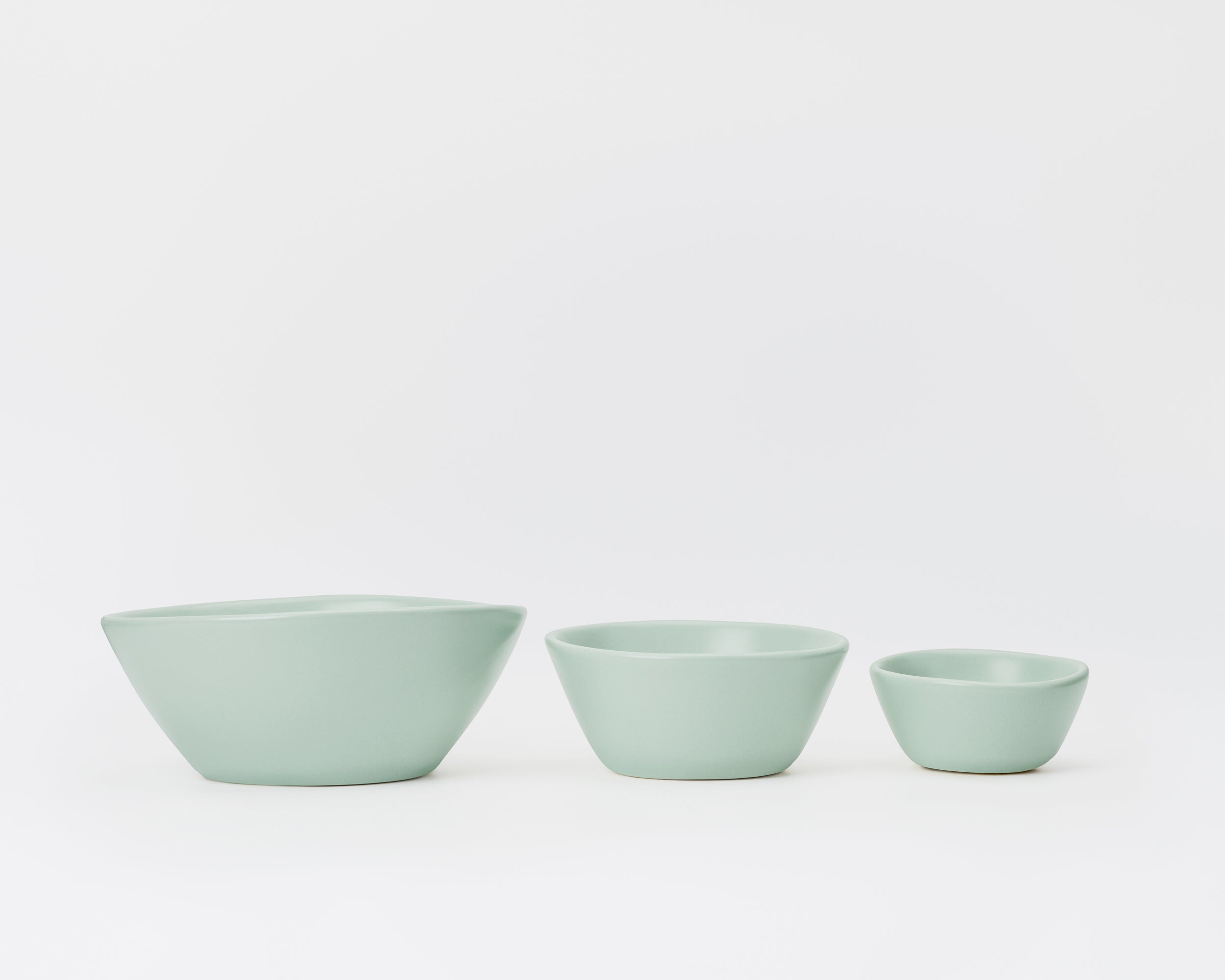 Three Piece Nested Porcelain Bowl Set