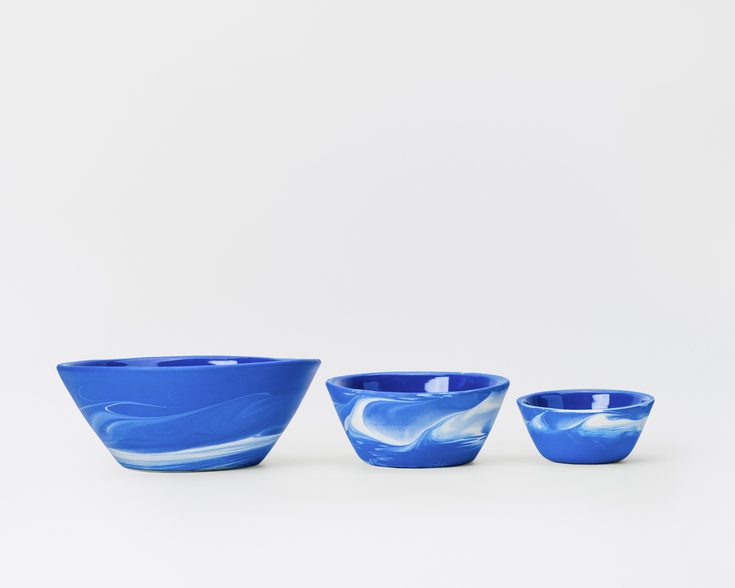 Three Piece Nested Porcelain Bowl Set