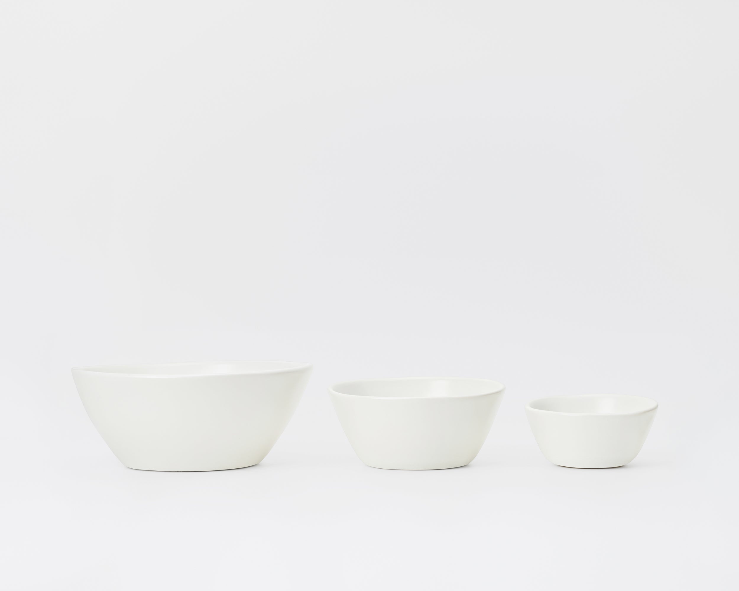 Three Piece Nested Porcelain Bowl Set