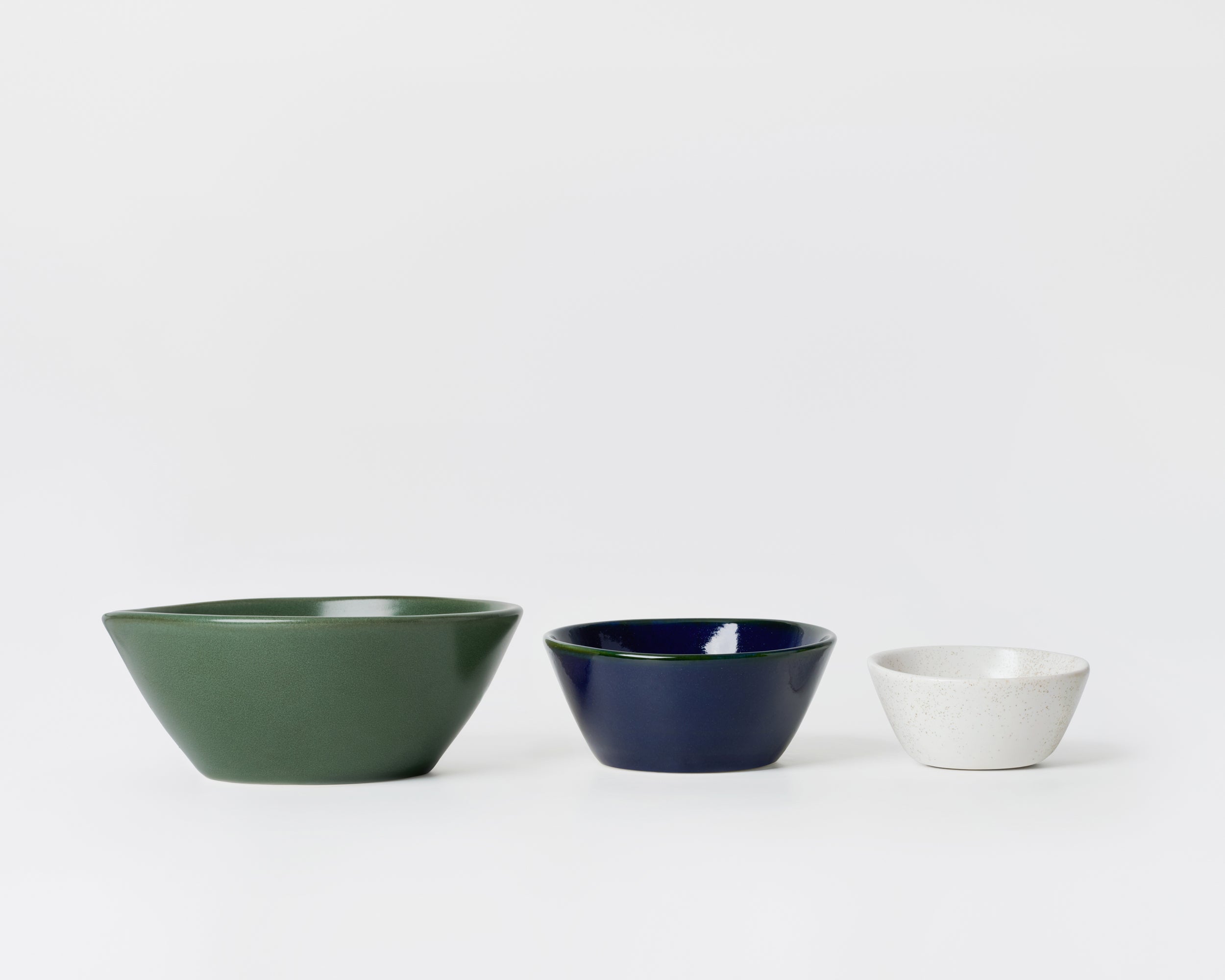 Three Piece Nested Porcelain Bowl Set