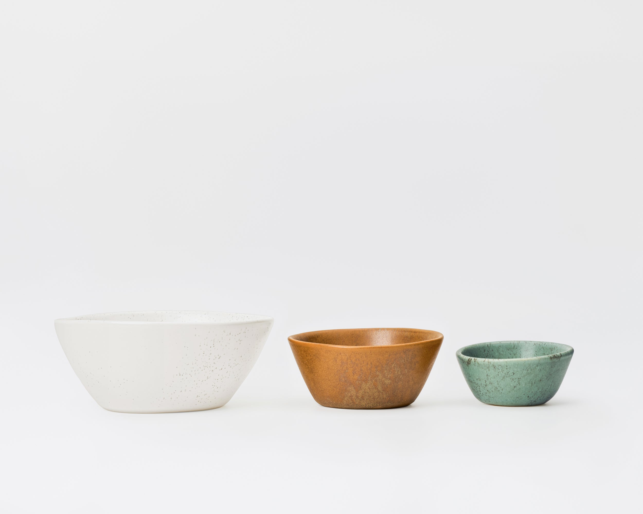 Three Piece Nested Porcelain Bowl Set