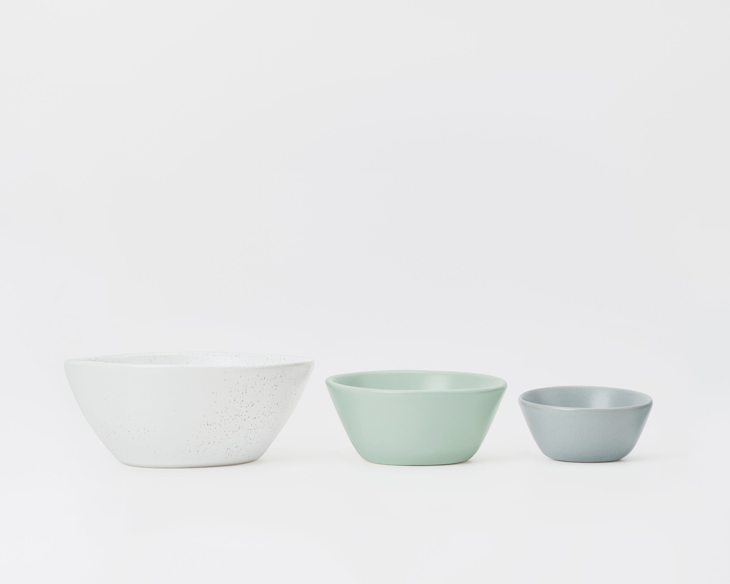 Three Piece Nested Porcelain Bowl Set