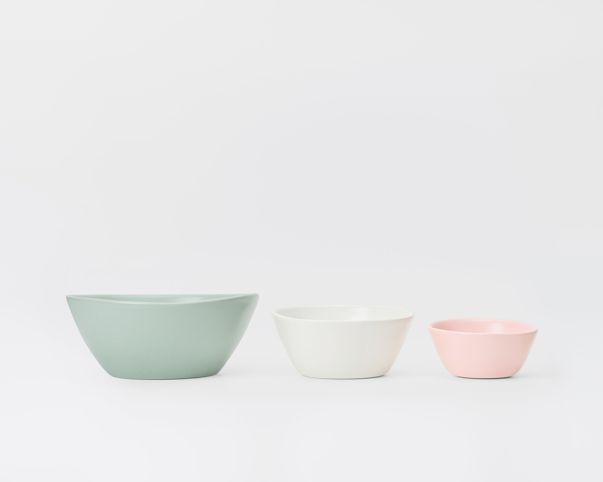 Three Piece Nested Porcelain Bowl Set