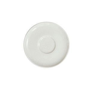Crackle-Glaze Saucer - Quartz White