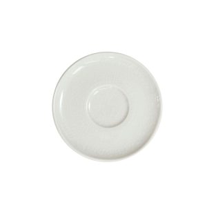 Crackle-Glaze Saucer - Quartz White