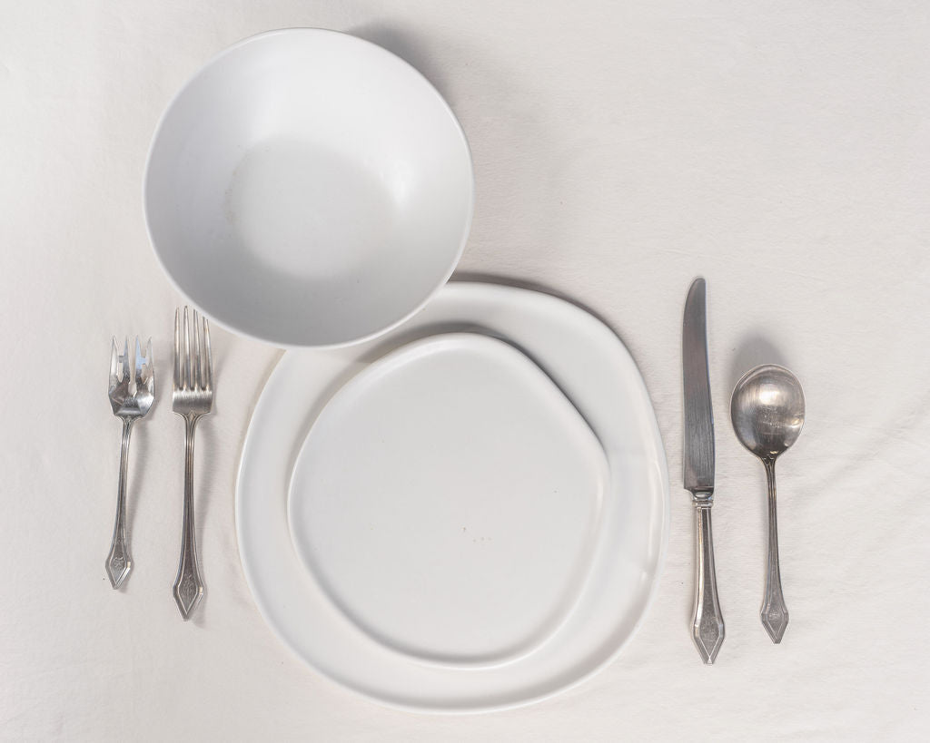 Three Piece Organic Rim Dinnerware Setting