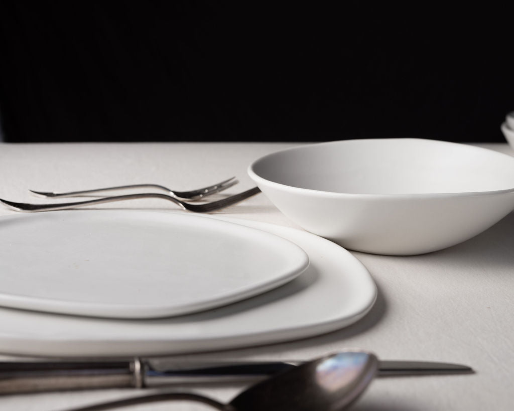 Three Piece Organic Rim Dinnerware Setting