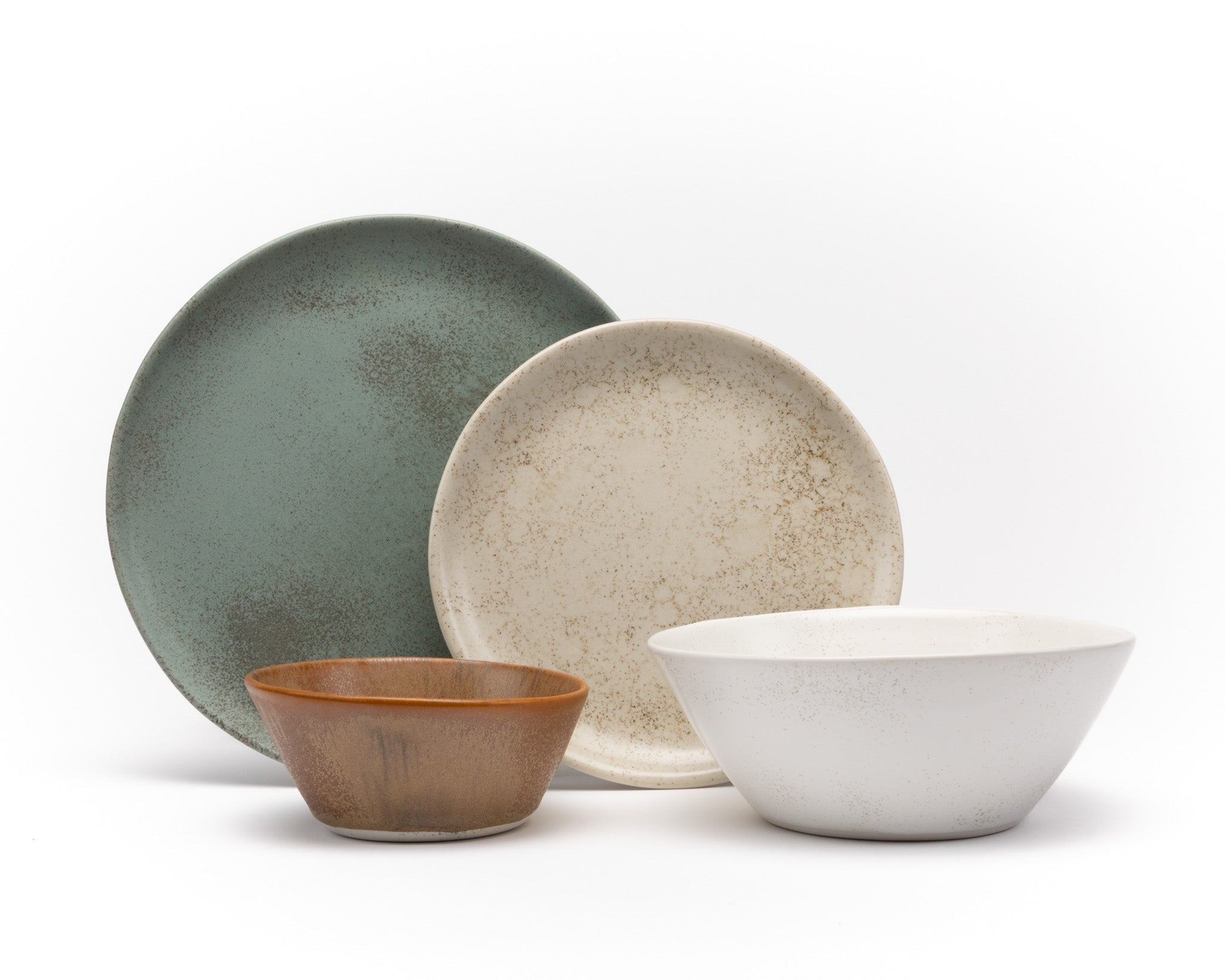 Four Piece Curved Coupe Dinnerware Setting