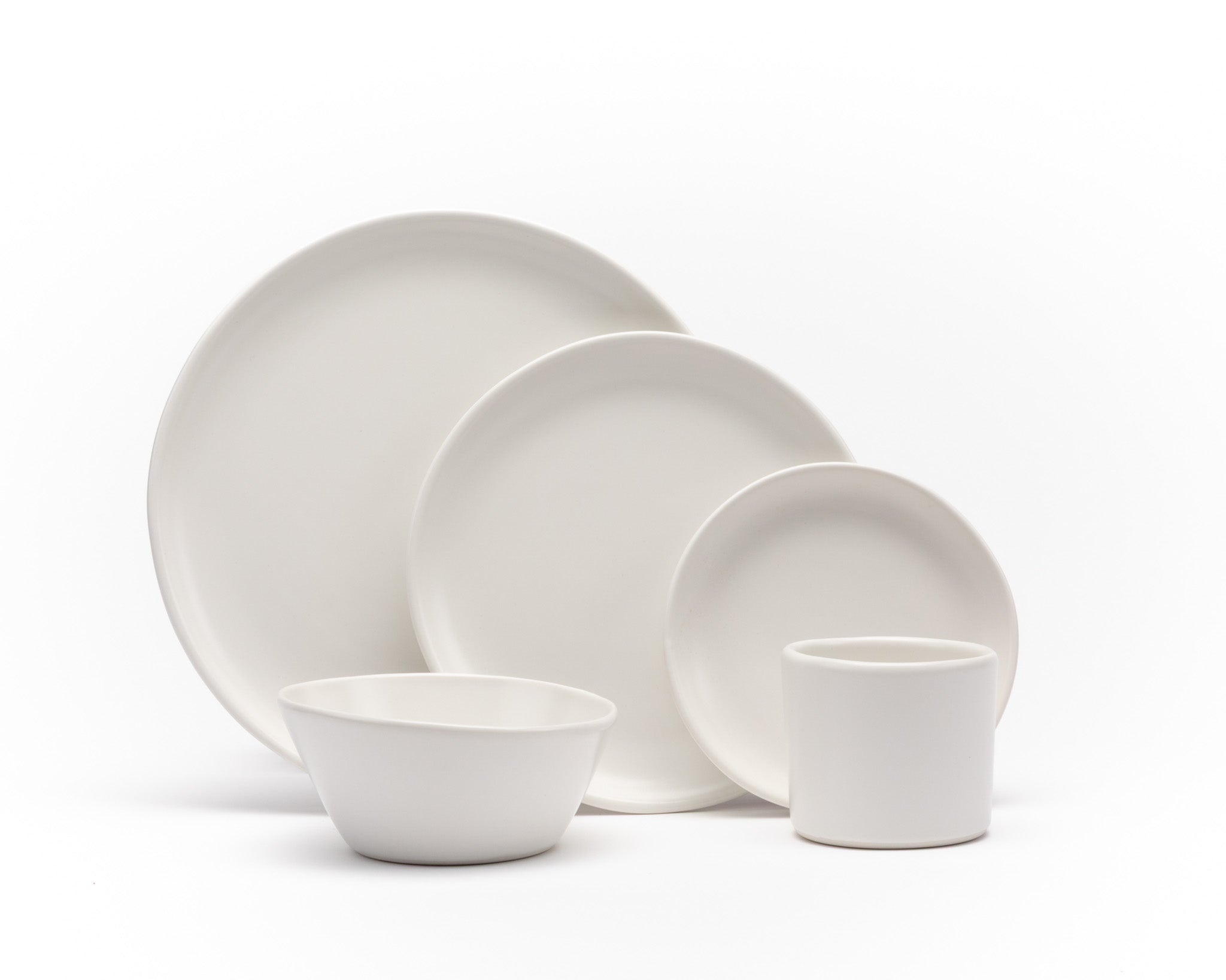 Five Piece Curved Coupe Dinnerware Setting