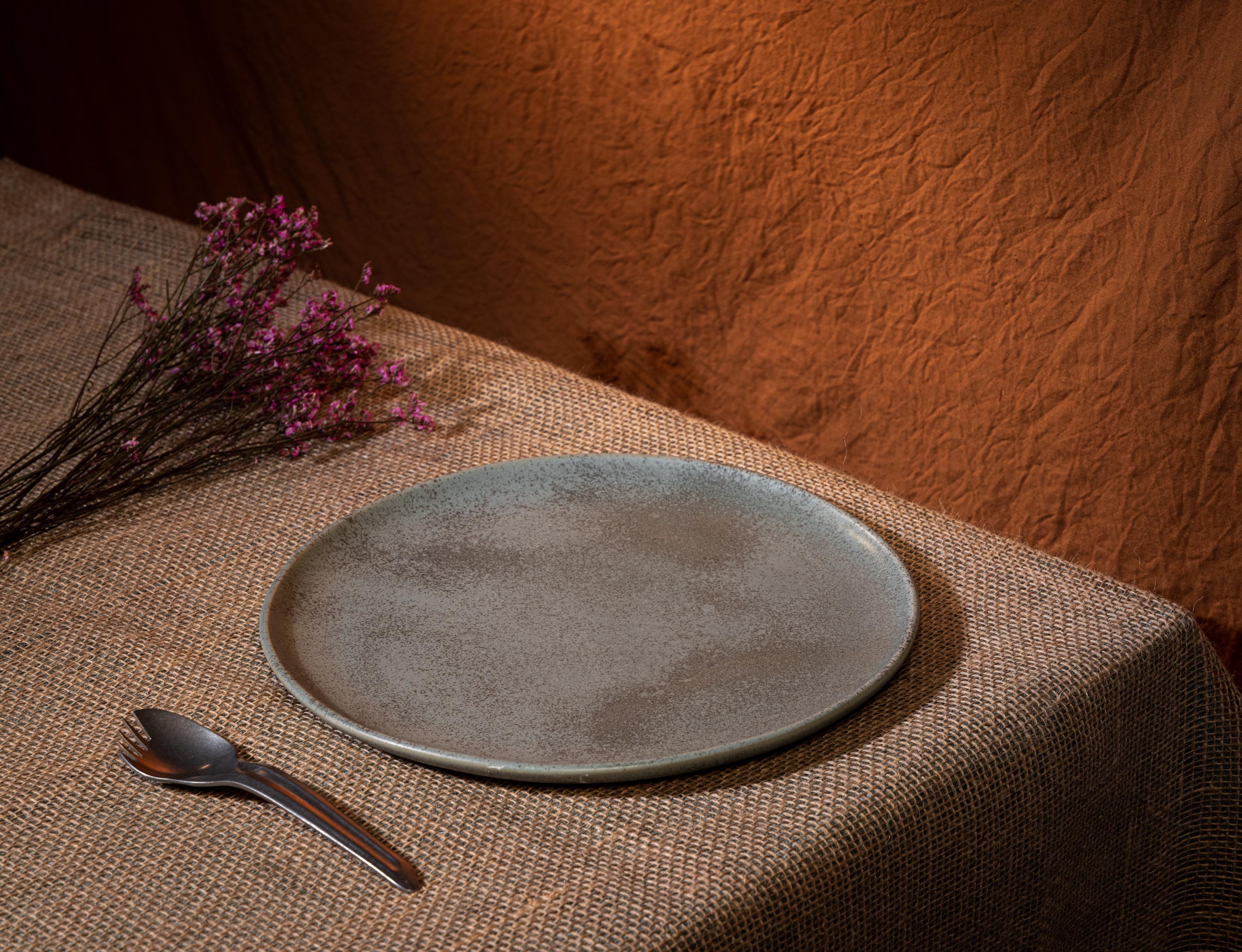 Curved Rim Porcelain Dinner Coupe Plate