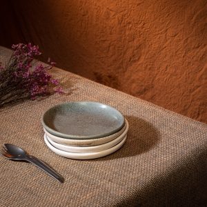 Curved Rim Porcelain Side Coupe Plate