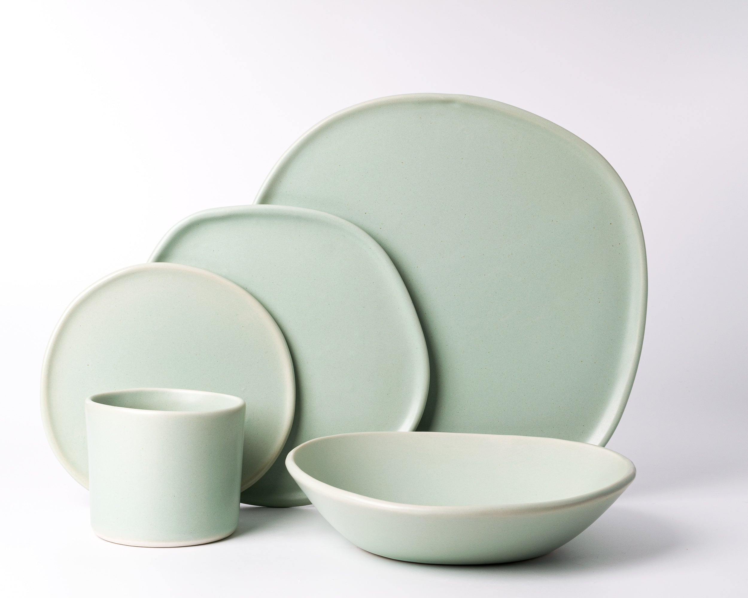 Five Piece Organic Rim Dinnerware Setting