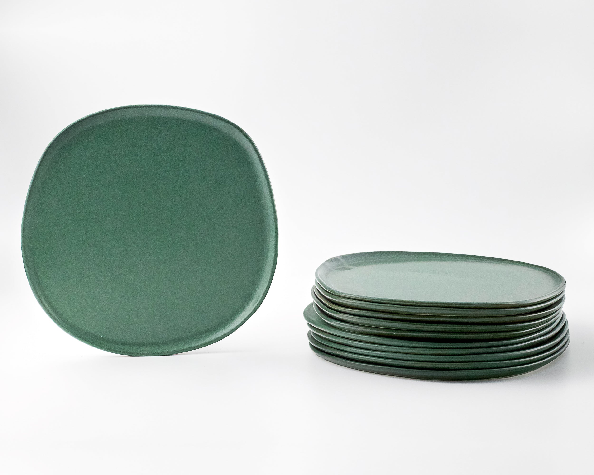 Organic Low Rim Porcelain Dinner Plate