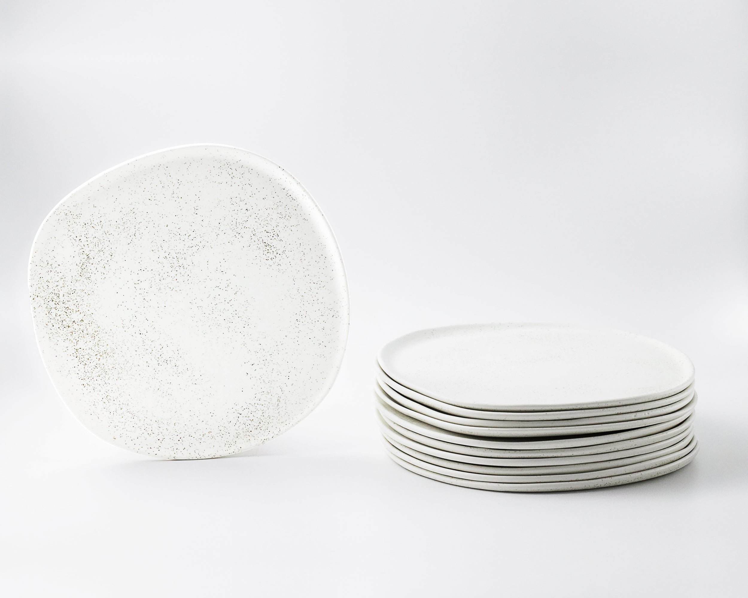 Organic Low Rim Porcelain Dinner Plate