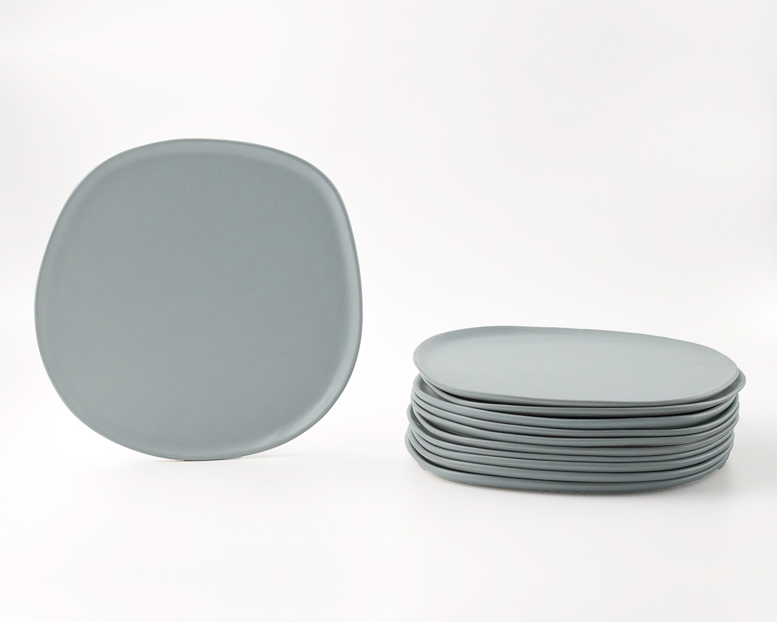 Organic Low Rim Porcelain Dinner Plate