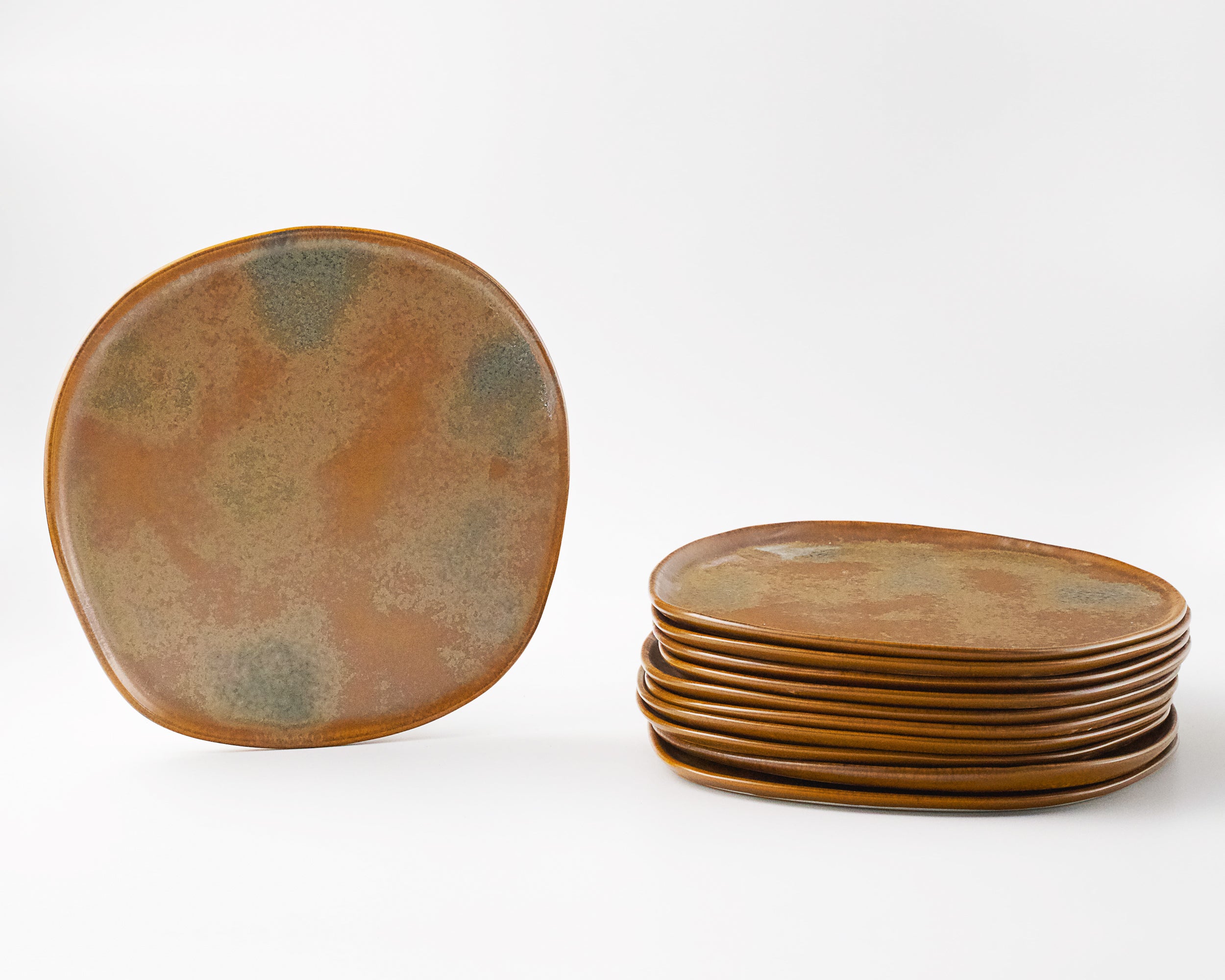 Organic Low Rim Porcelain Dinner Plate