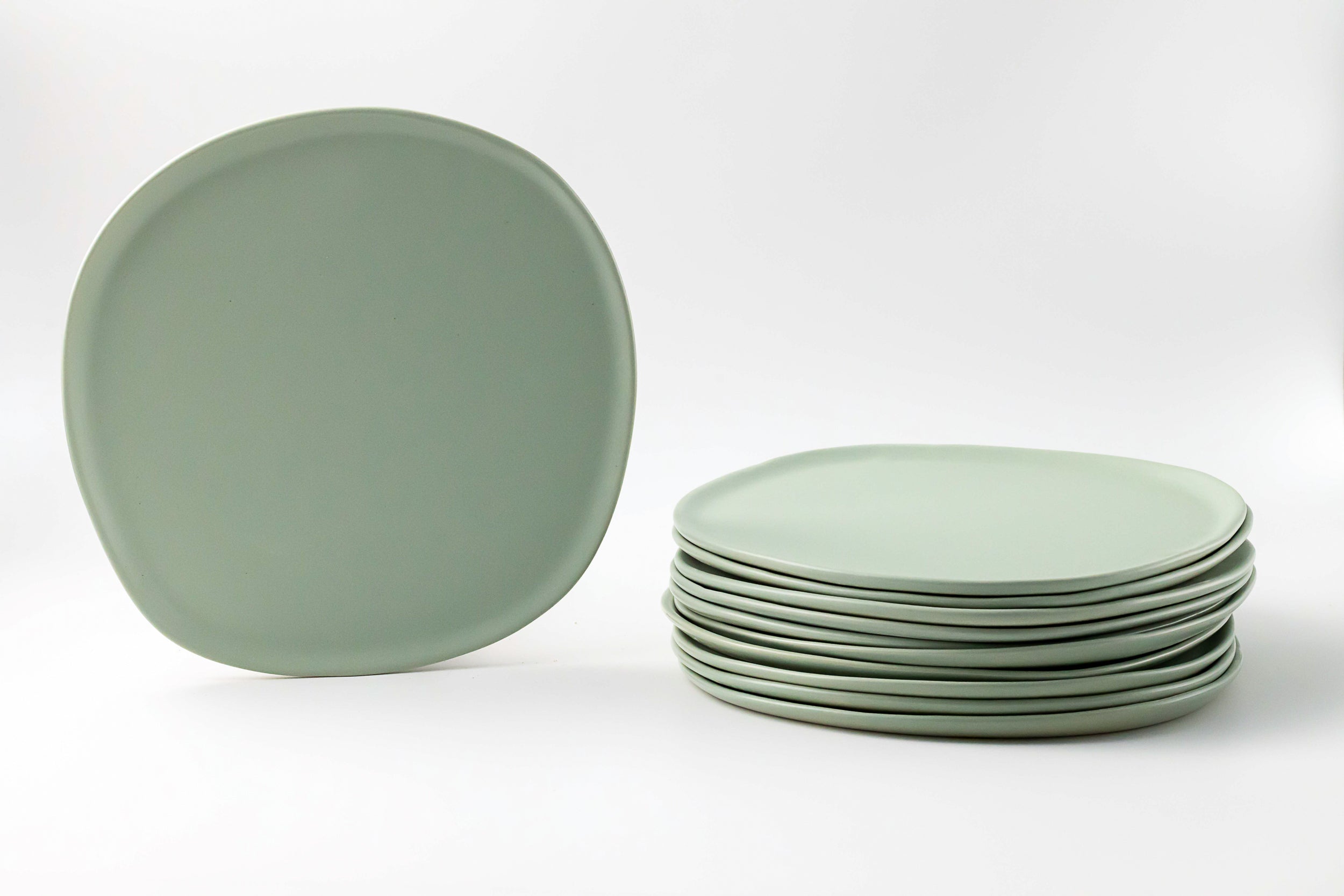 Organic Low Rim Porcelain Dinner Plate