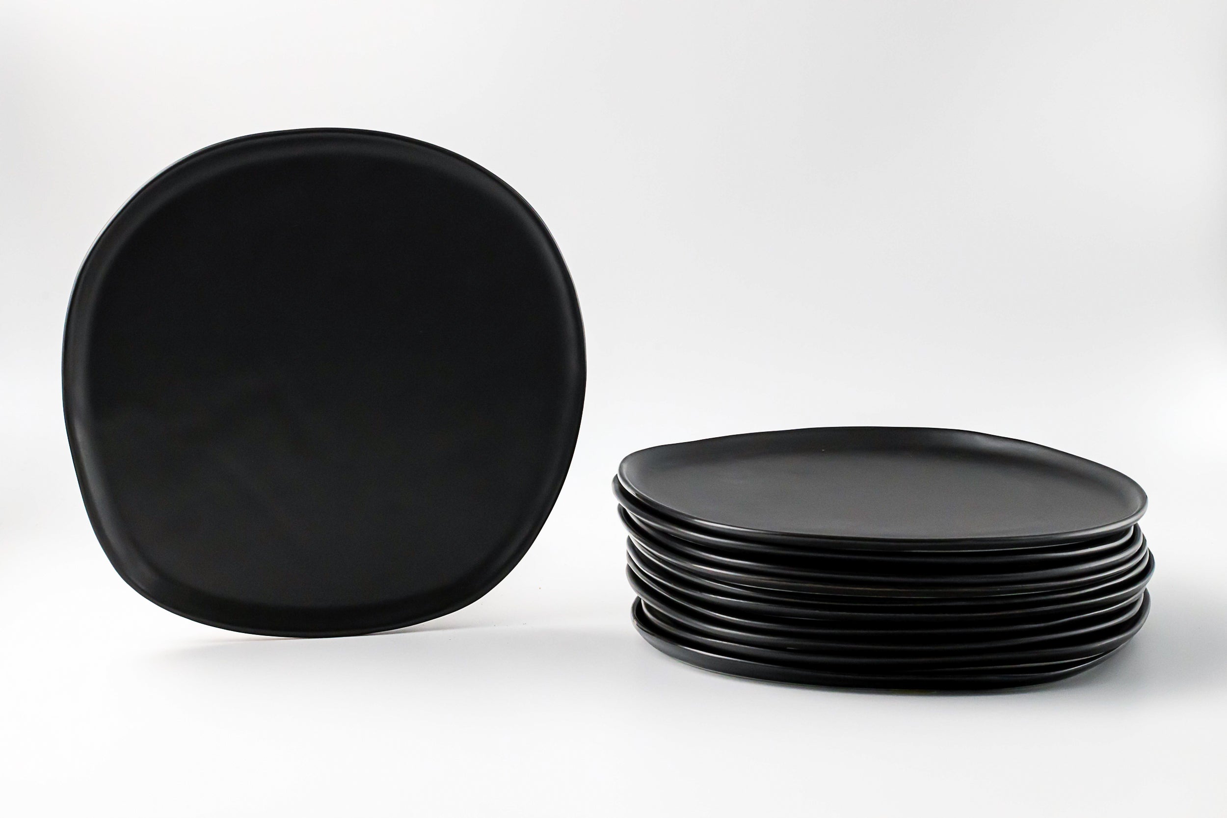 Organic Low Rim Porcelain Dinner Plate