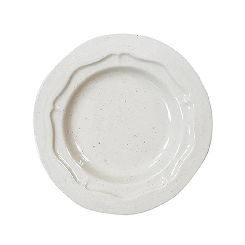 Glossy Sand Relief Dinner Plate