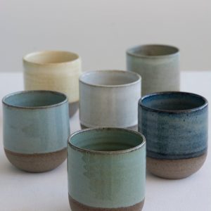 Colorful Wheel Thrown Ceramic Cups for Coffee