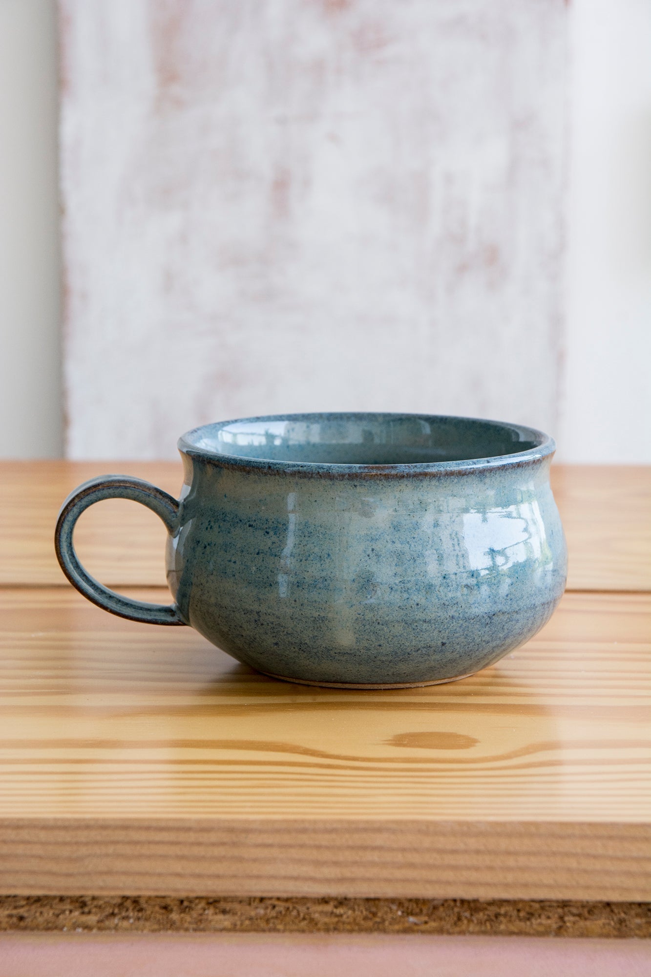 Ceramic Soup Bowl Mug with Rounded Handle