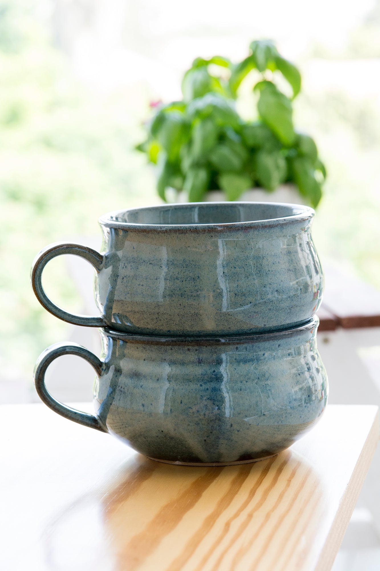 Ceramic Soup Bowl Mug with Rounded Handle