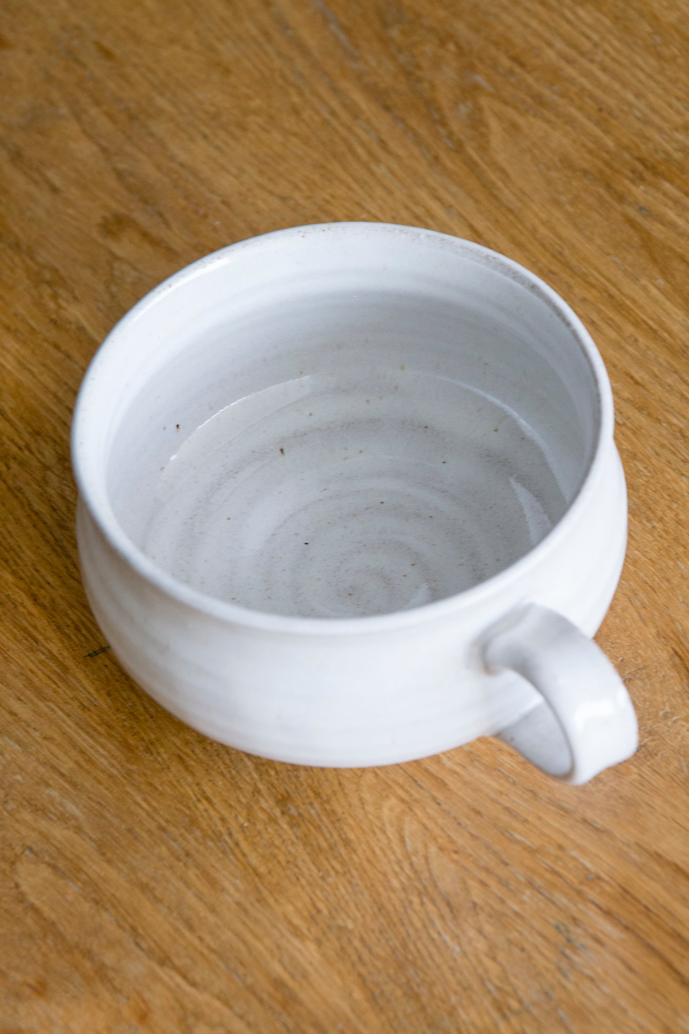 Ceramic Soup Bowl Mug with Rounded Handle