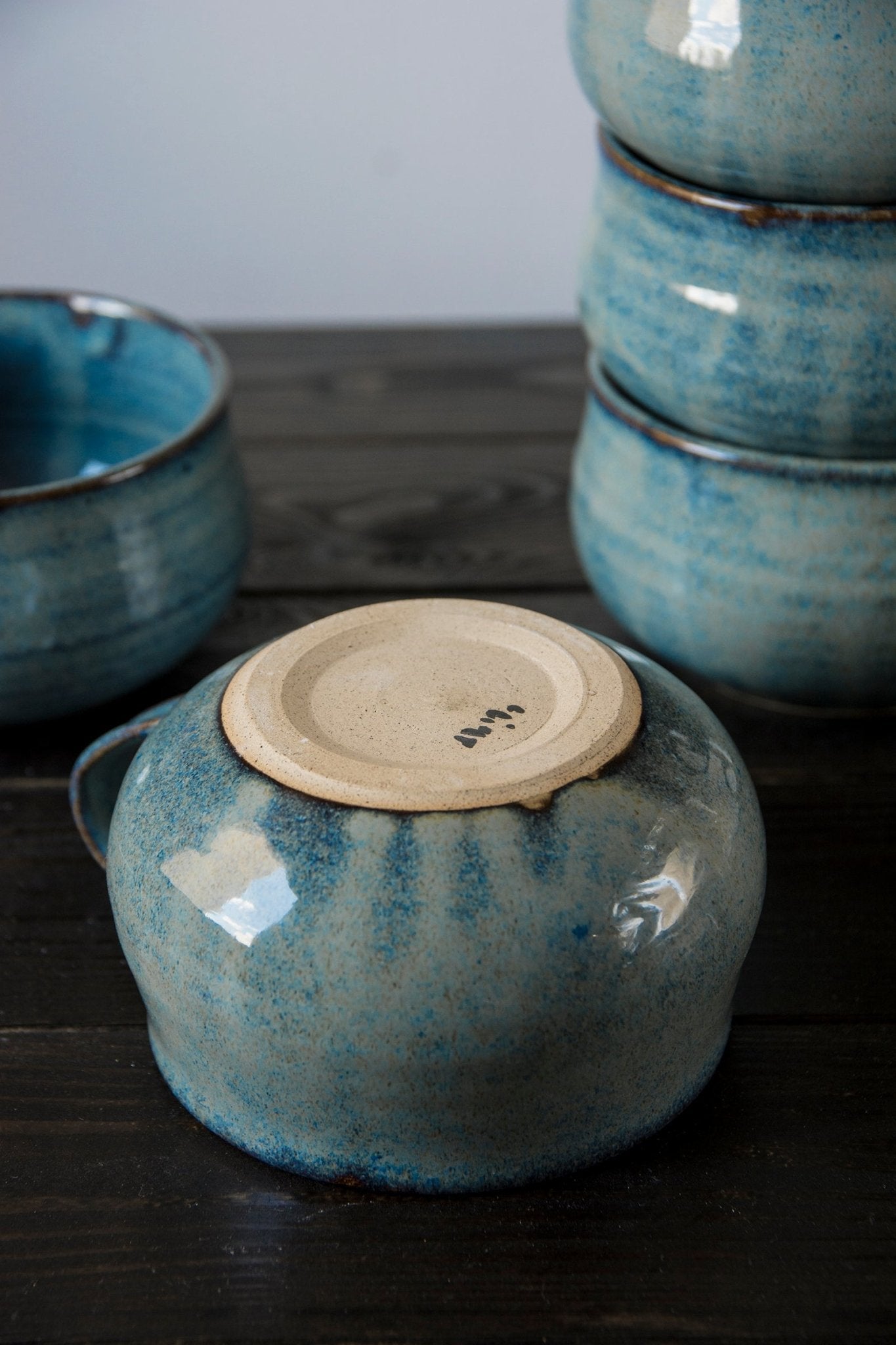 Ceramic Soup Bowl Mug with Rounded Handle