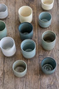 Colorful Small Ceramic Cups for Coffee Service