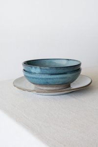 Blue Ceramic Bowl for Soups and Sides