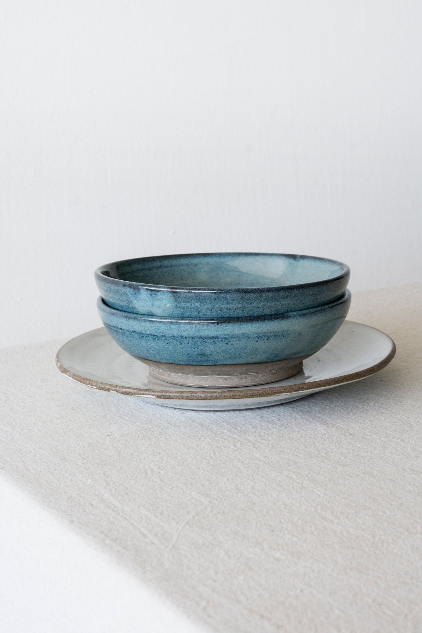 Blue Ceramic Bowl for Soups and Sides