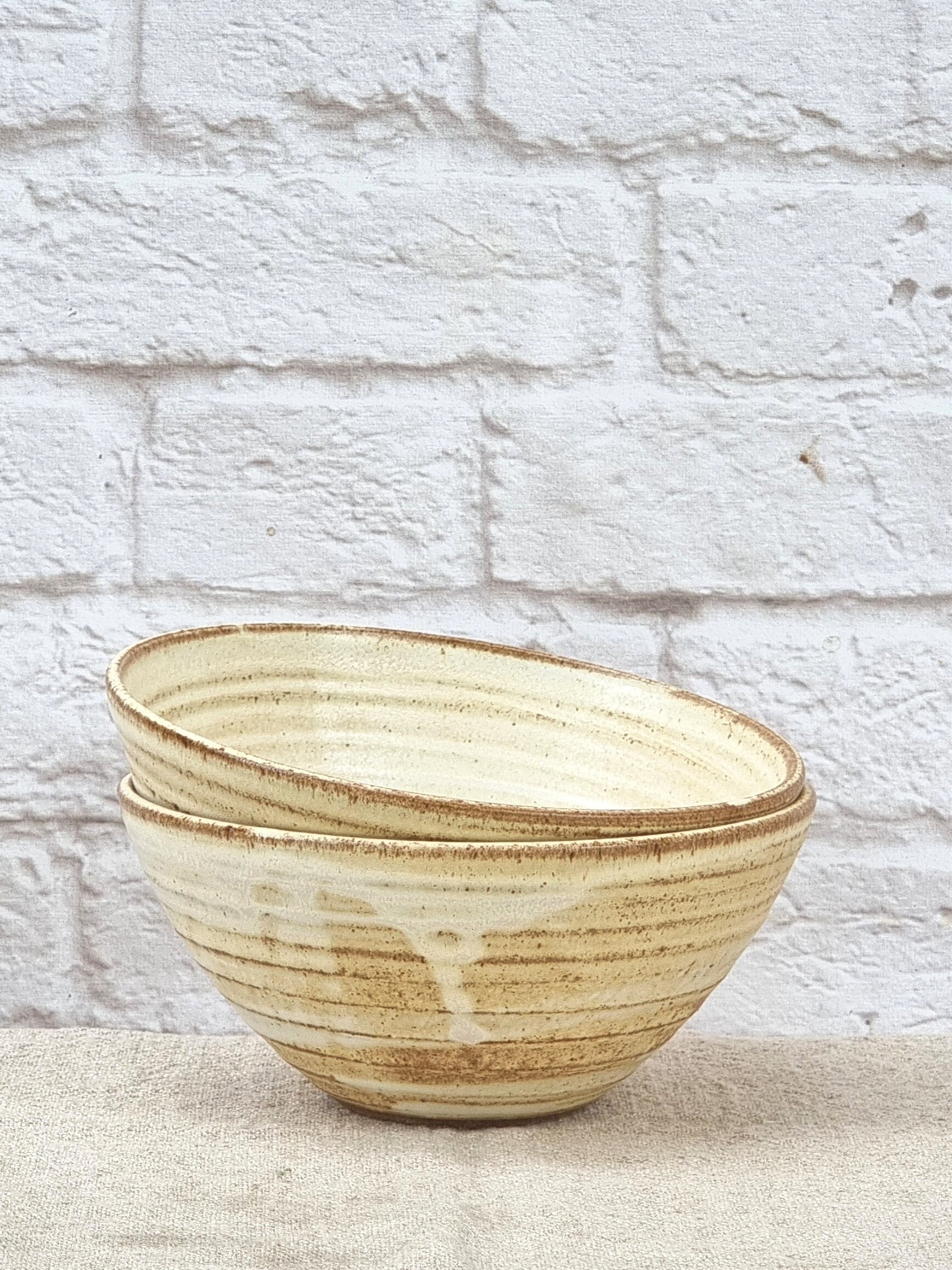 Ceramic Soup Bowl, Rustic Pottery Breakfast Bowl, Stoneware Cereal Bowl - Image 3