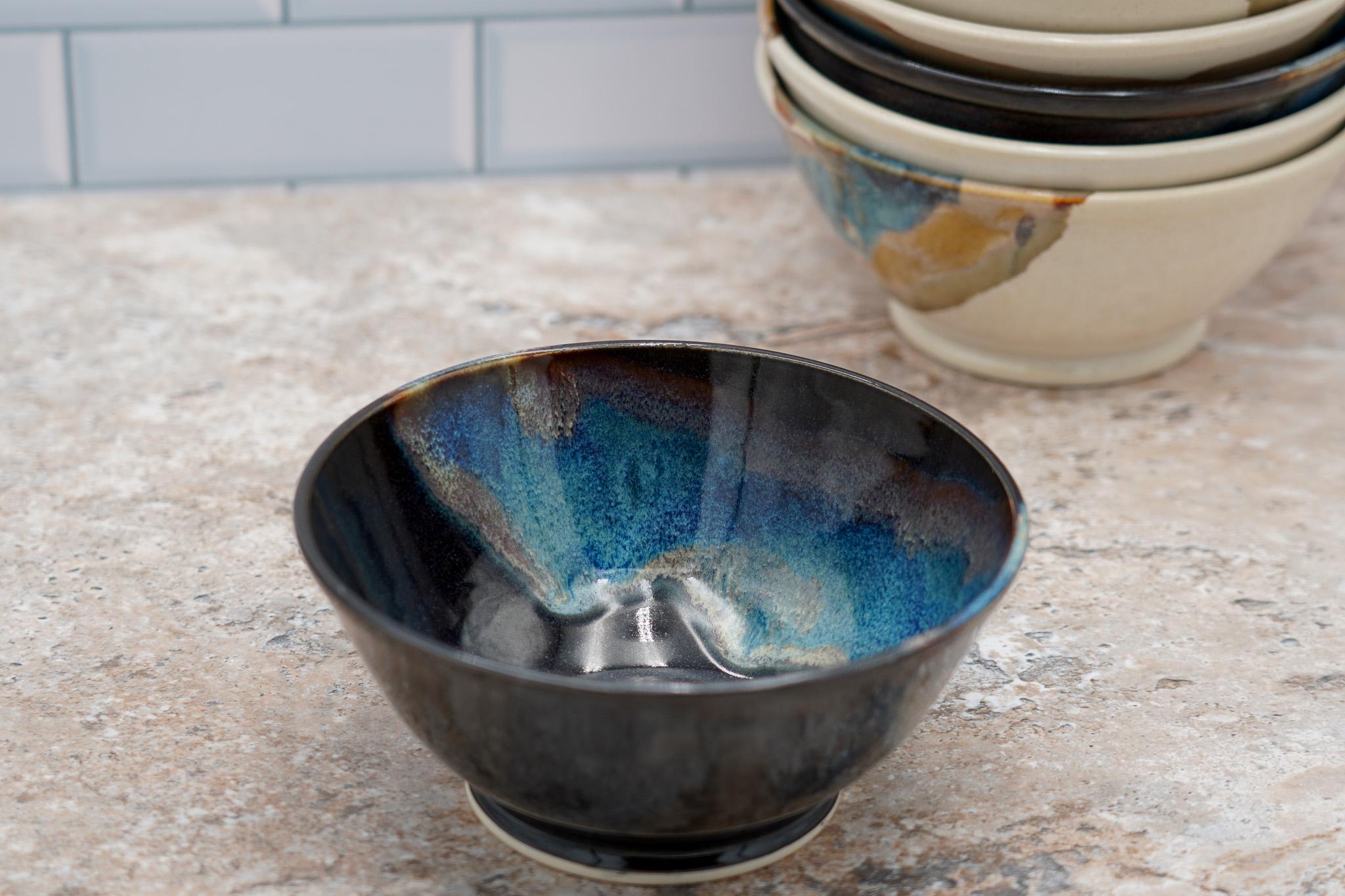 Stoneware Pottery Bowls for Salad, Soup, Pasta and Cereal - Image 5