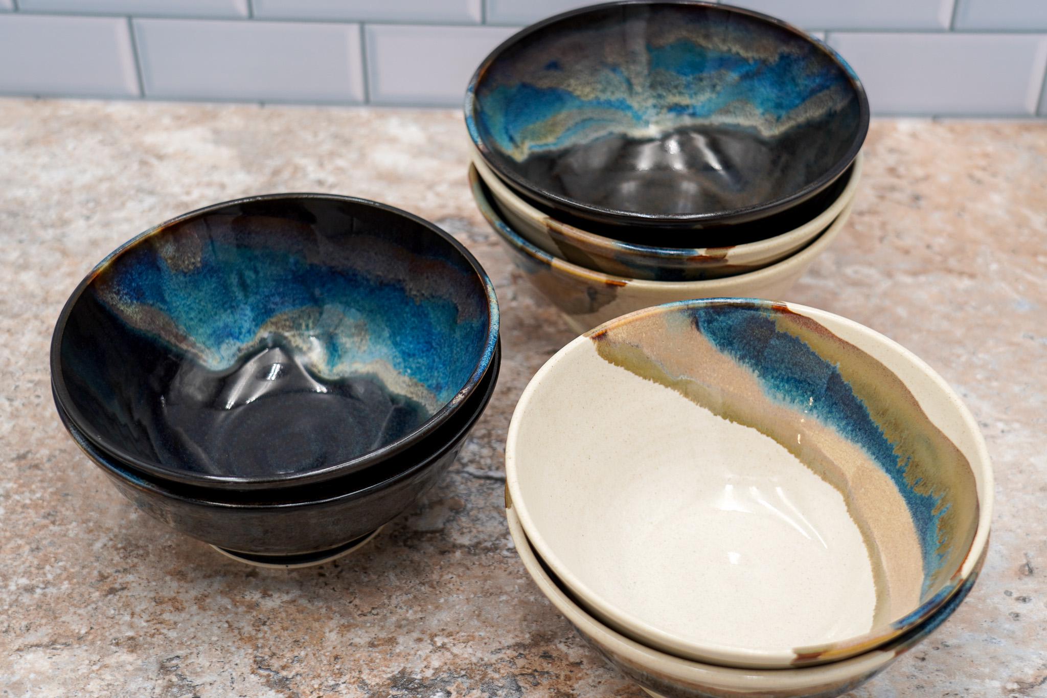 Stoneware Pottery Bowls for Salad, Soup, Pasta and Cereal - Image 6