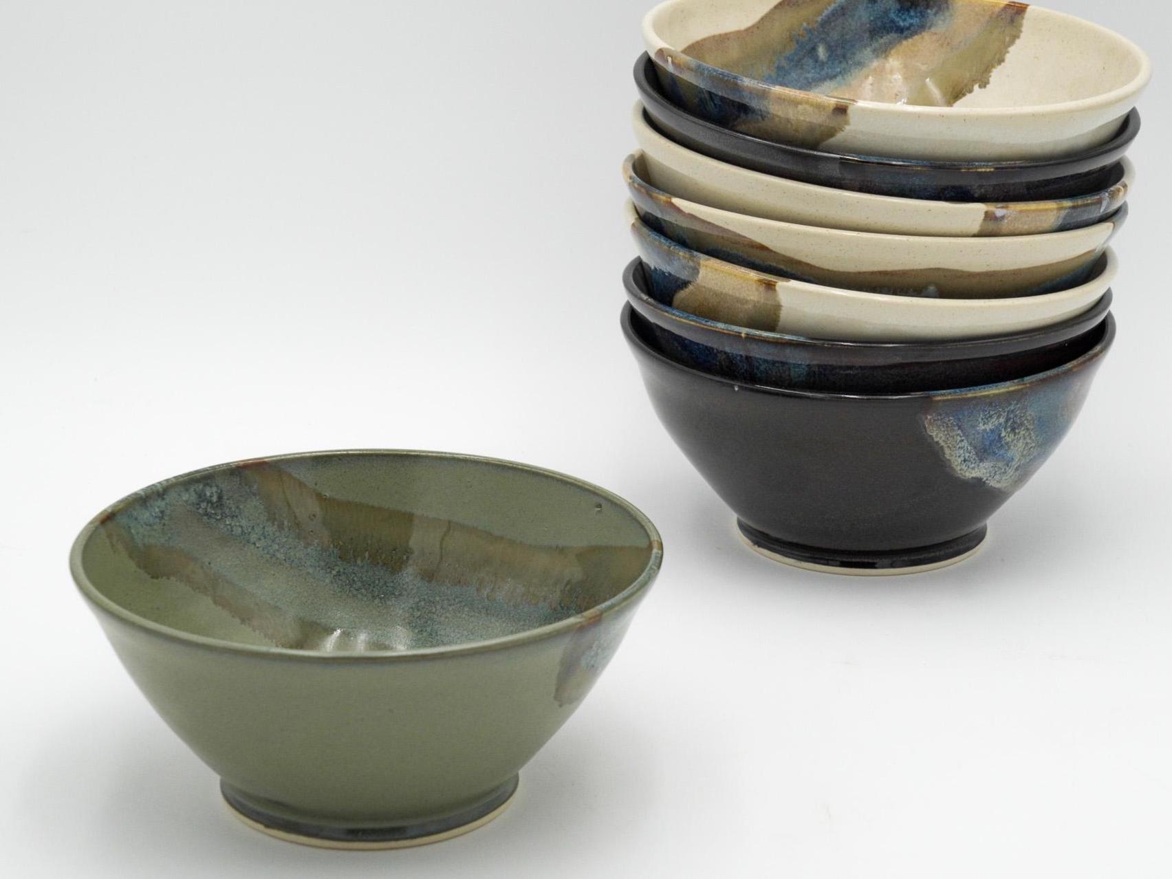 Stoneware Pottery Bowls for Salad, Soup, Pasta and Cereal - Image 4