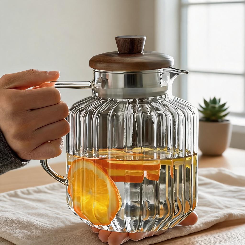 Large-Capacity Borosilicate Glass Teapot and Cold Water Kettle - Image 5