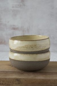 Mini Yellow Pottery Serving Bowls for Sides