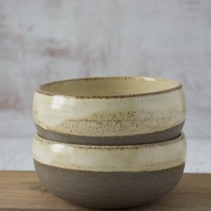 Mini Yellow Pottery Serving Bowls for Sides