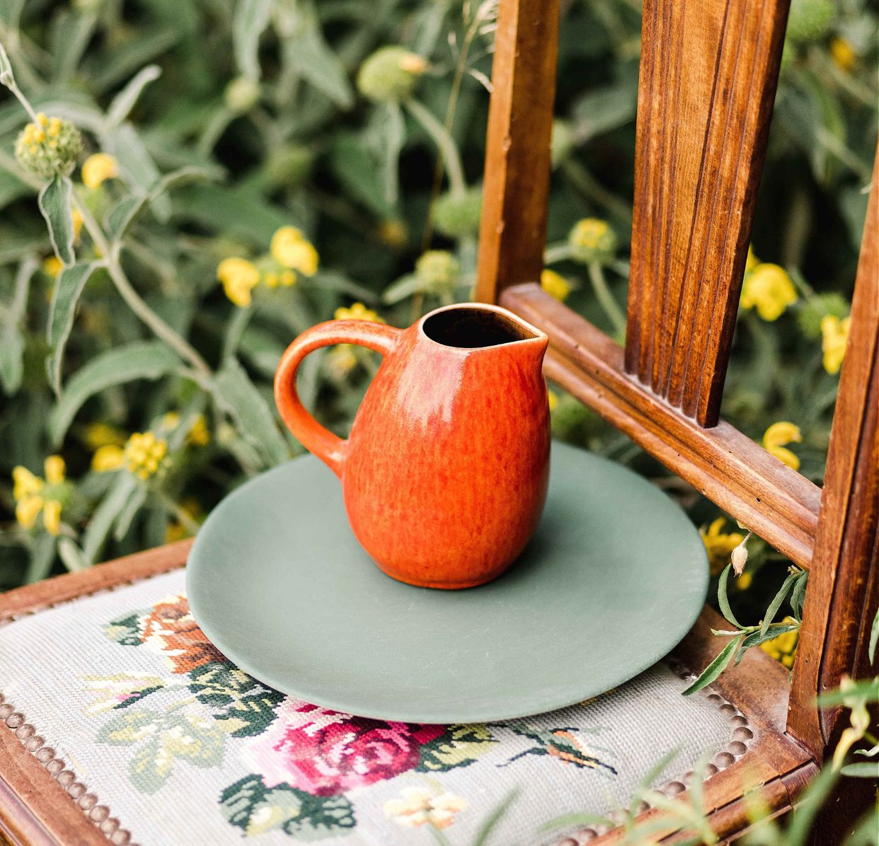 Kale Green Garden Table Plate - Image 2