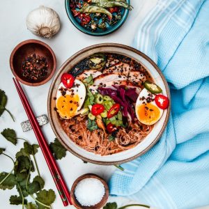 Rustic Ceramic Ramen Bowl for Noodles