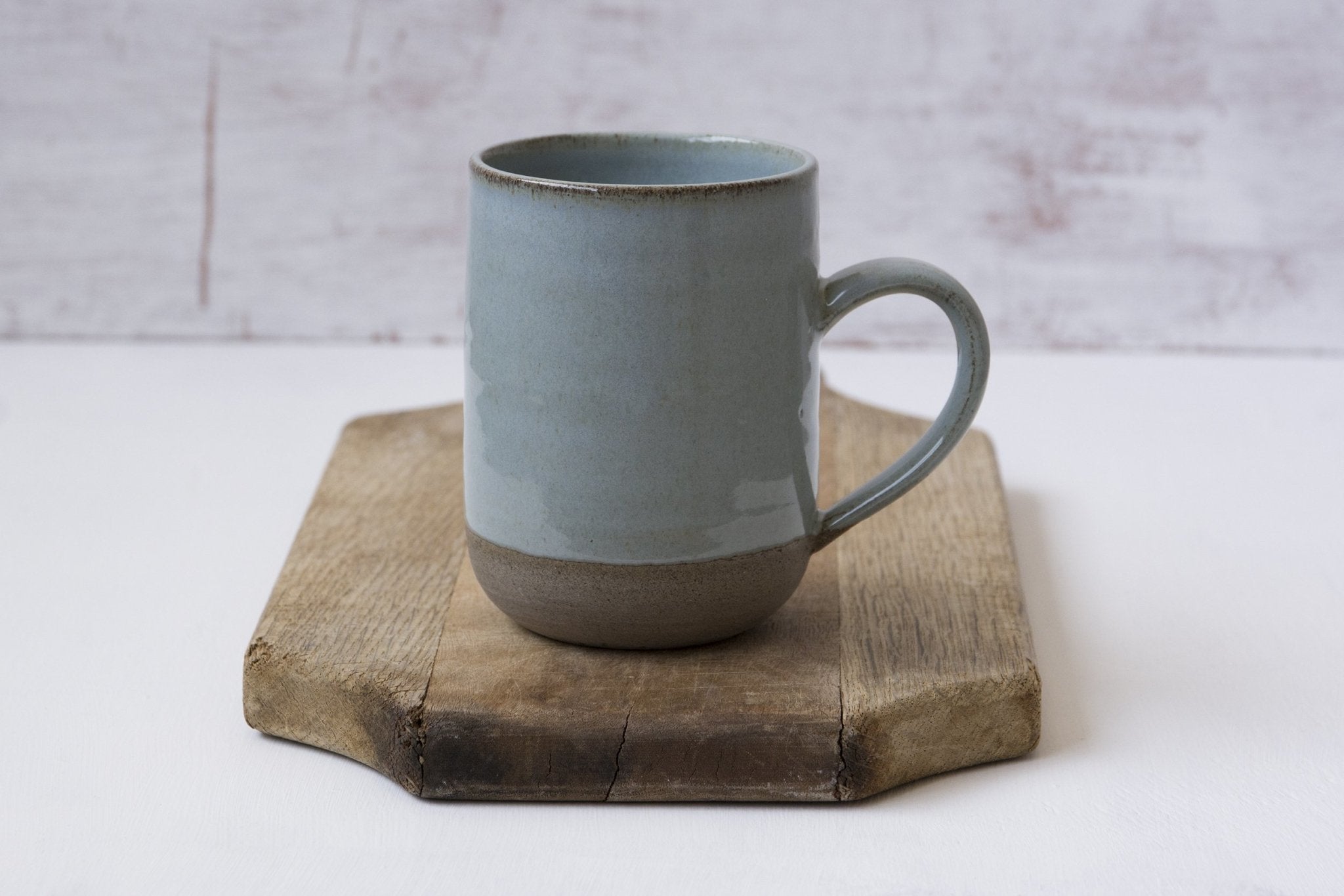 Set of Six Colorful Pottery Coffee Mugs