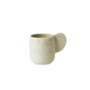 Crackle-Glaze Espresso Cup - Quartz White