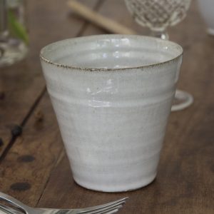 White Ceramic Tumblers for Coffee and Water